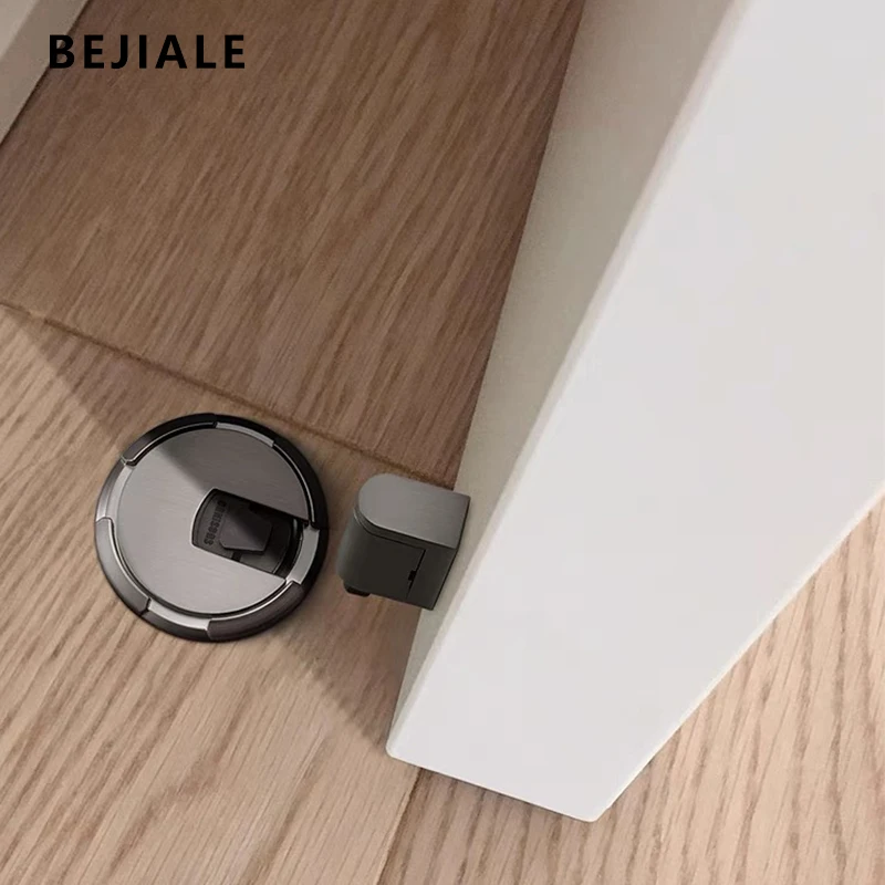 No Punching Door Suction Bedroom Anti-collision Door Furniture Accessories Bathroom Door Stop Golden Room Door Suction Fixer