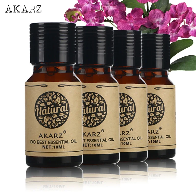 

AKARZ Aromatherapy Essential Oil Set - Experience the Soothing Power of Patchouli, Eucalyptus, Laurel, and Chamomile - 10ml*4