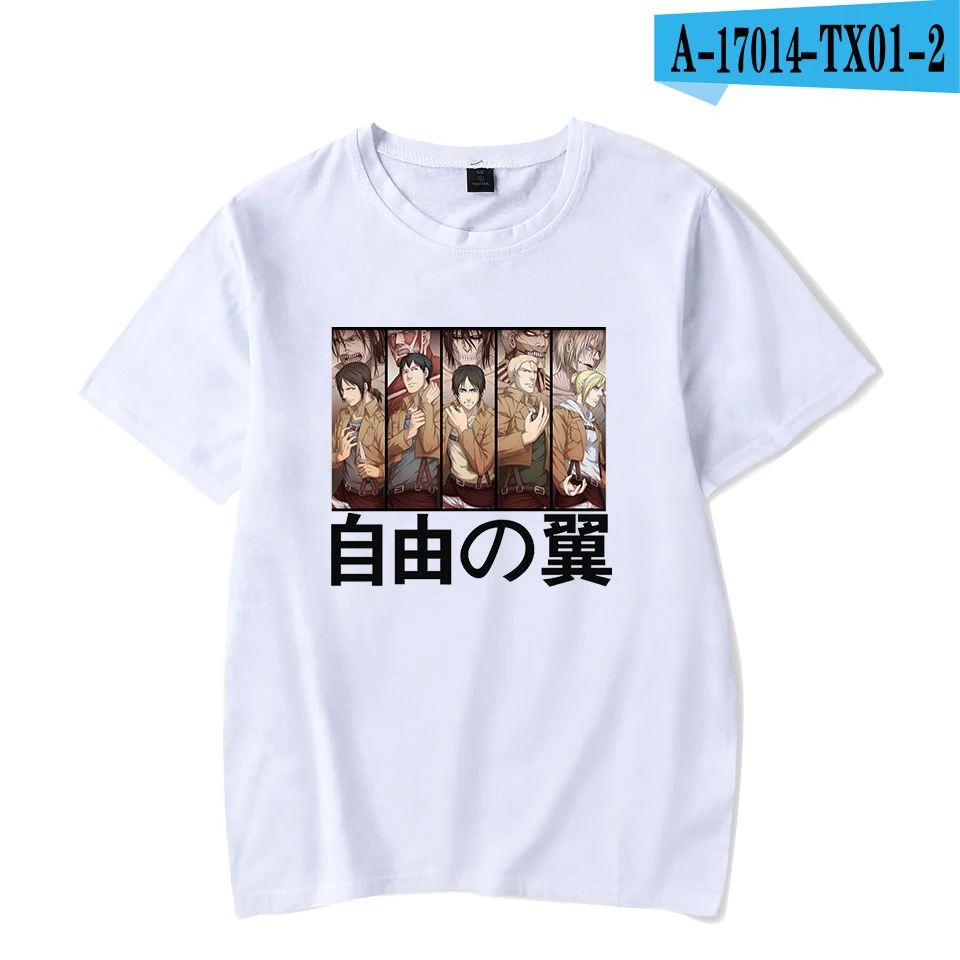 Anime Attack on Titan Printing T-shirt Summer Fashion Round Neck Short Sleeve Popular Japanese Streetwear Plus Size