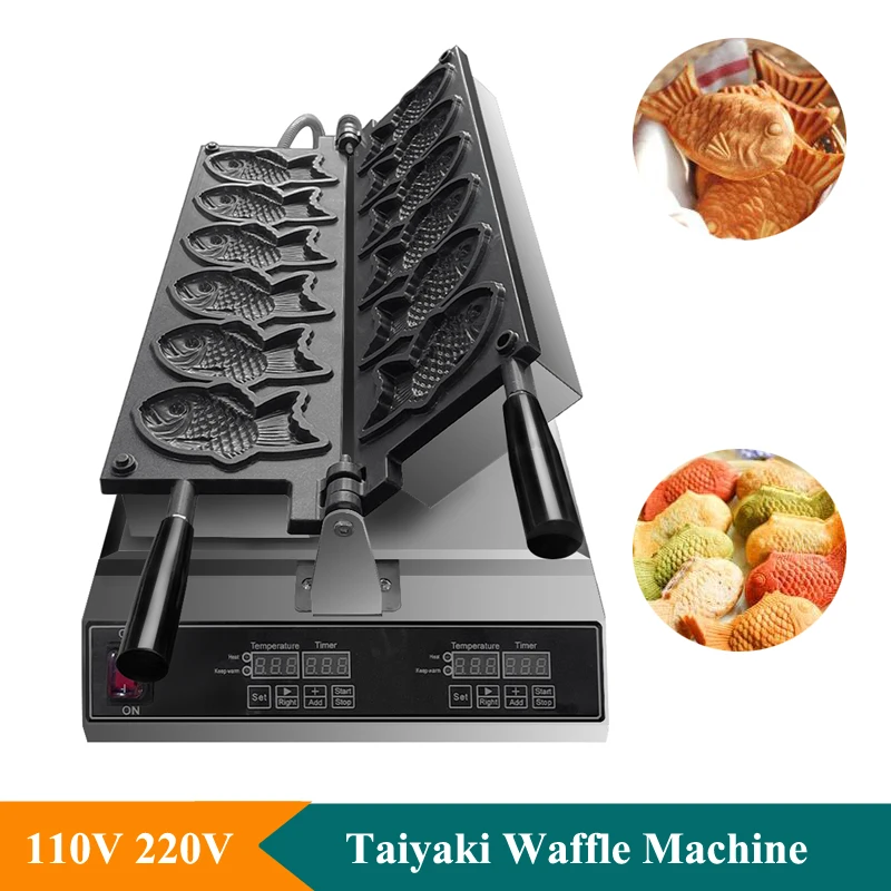 

Computer Version Taiyaki Fish Waffle Machine Non Stick Fish Shape Bread Machine Red Beans Filling Fish Cake Waffle Machine