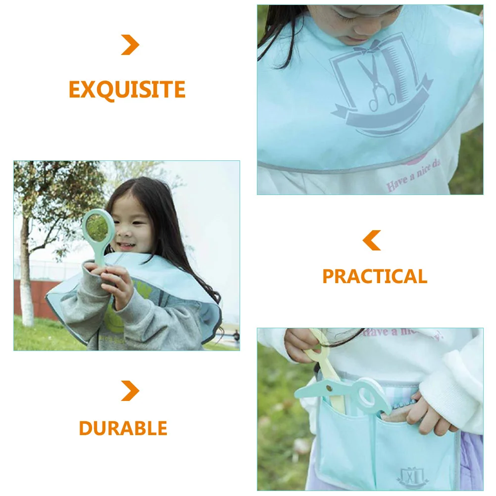 1Set Kids Houten Kapper Speeltoestel Gesimuleerde Kapsel Gereedschap voor Creatieve Rollenspel Pretend Kapsel Salon Kit Kids Houten Speeltoestel