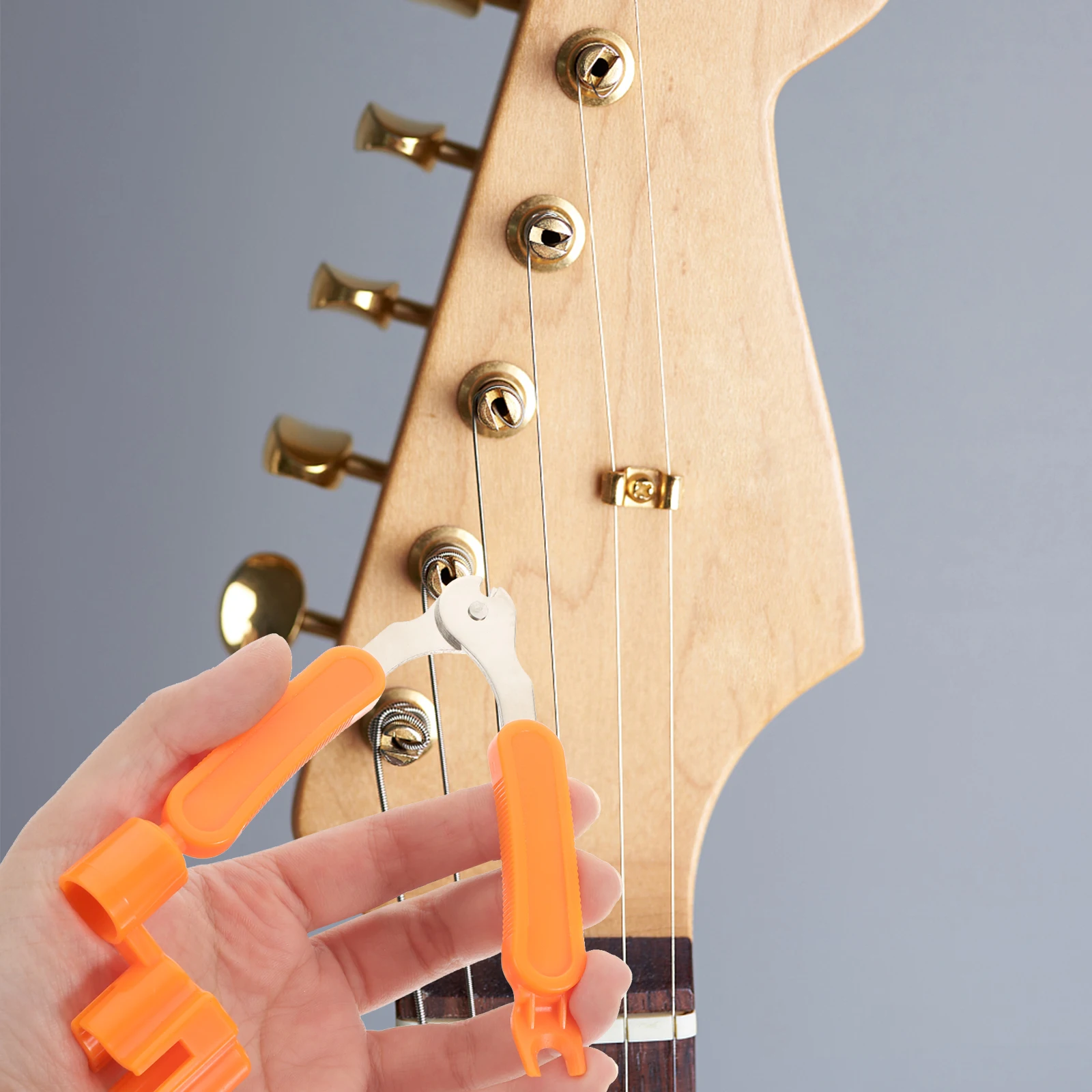 

Multifunctional String Set Guitar Repair Tool Remover Cutters Orange Abs