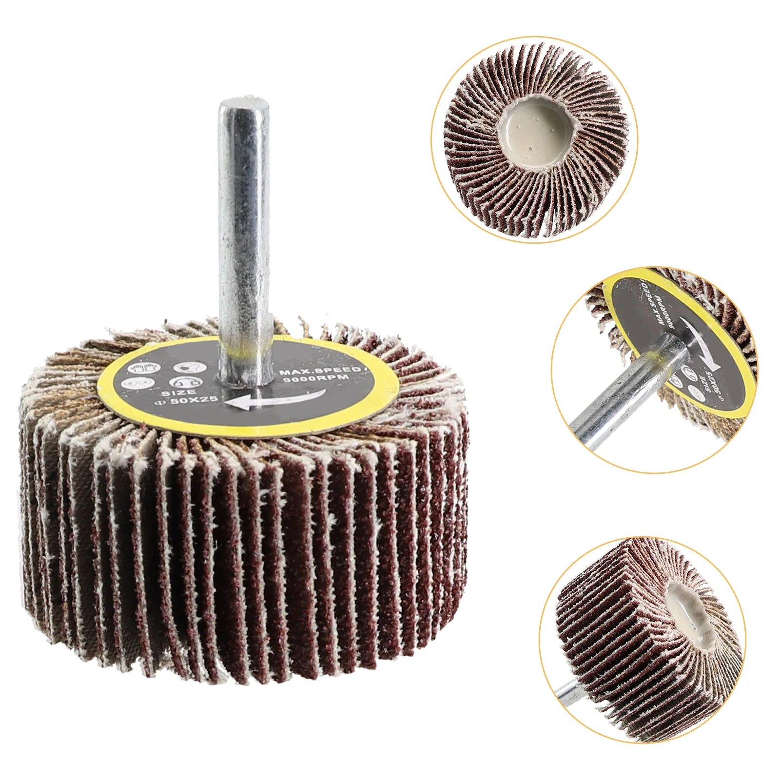 25/30/40/50mm80 Grana Levigatura Feritoia Disco Abrasivo Ruota Testa Accessori Carta Vetrata Rettifica Lucidatura Accessori Per Utensili Rotanti