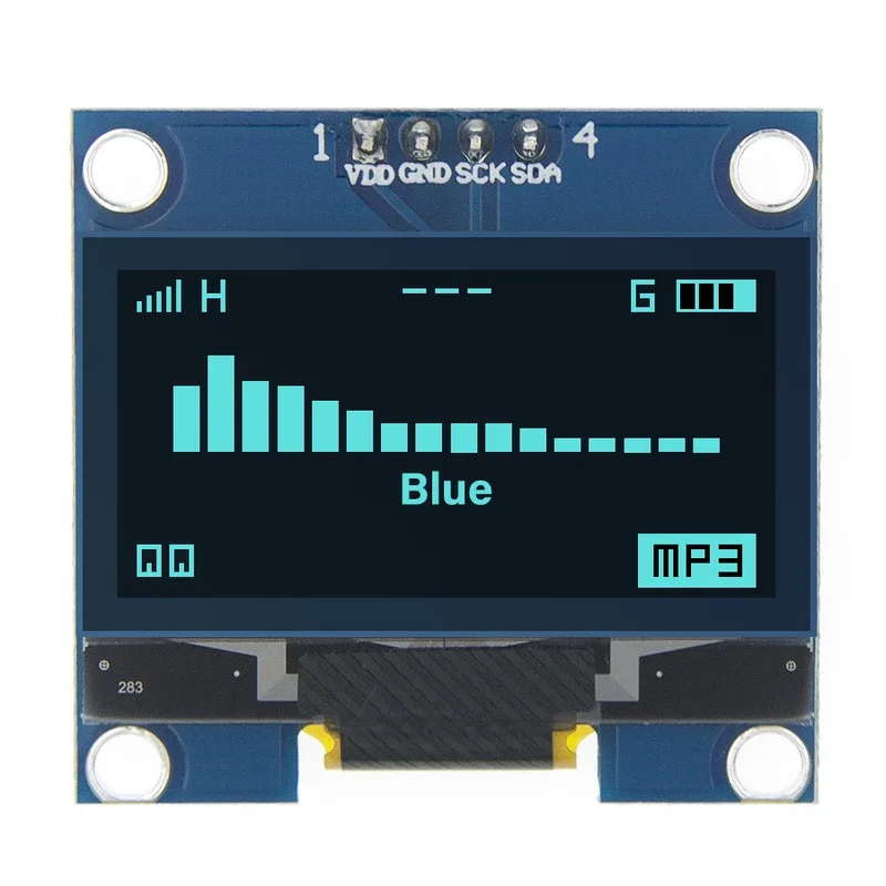 Módulo de exibição oled de 1.3 ", chip de unidade de cor branca/azul sh1106 128x64 1.3 polegadas, lcd oled iic i2c ressonado para arduino