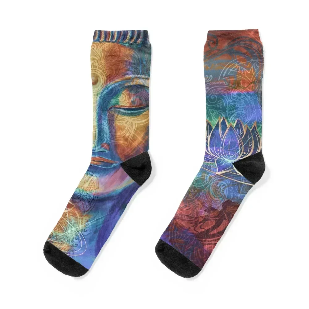 

Buddha 2 Socks christmass gift sheer colored ankle Man Socks Women's