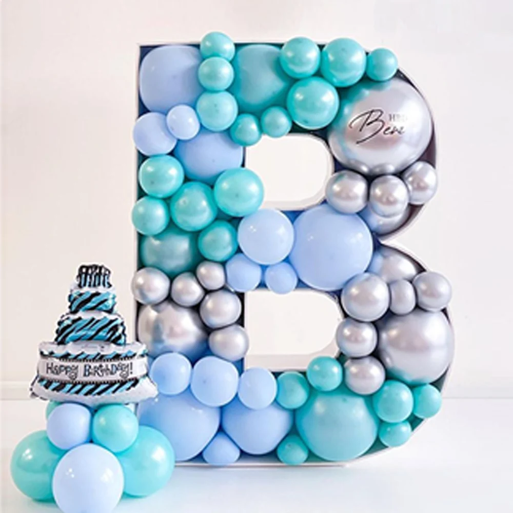 73cm Letters Mosaic Balloon Frame 5'' Globos Foam Board A-Z Large Letter Balloon Filling Box for Birthday Wedding Backdrop Decor