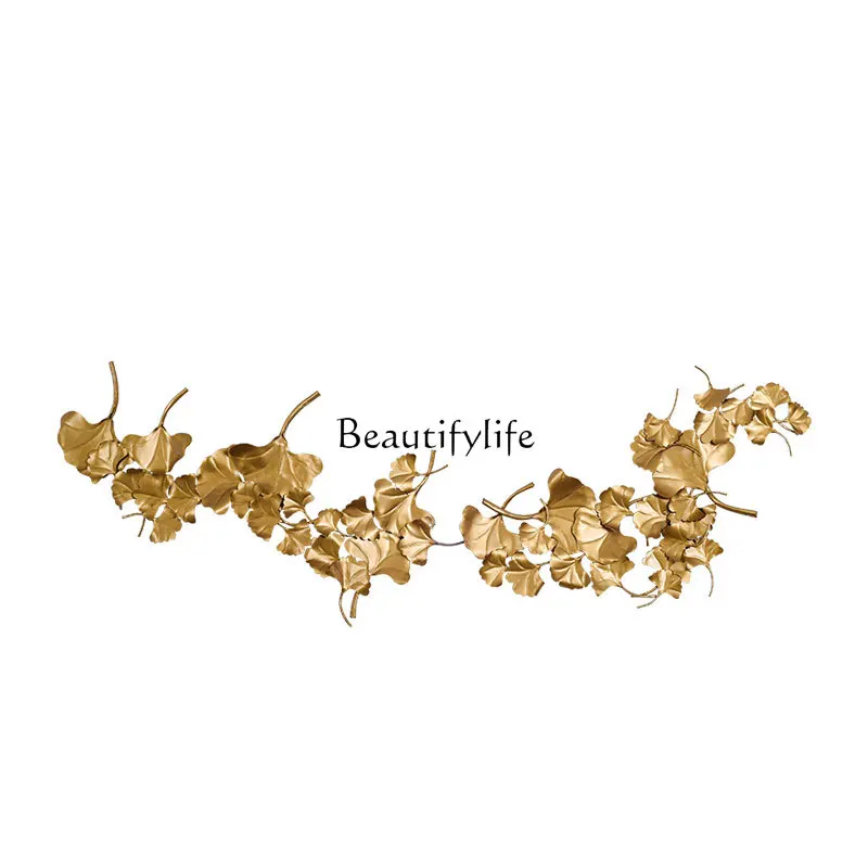 

Light luxury three-dimensional ginkgo biloba leaf wall decoration sofa background wall living room study wall hanging