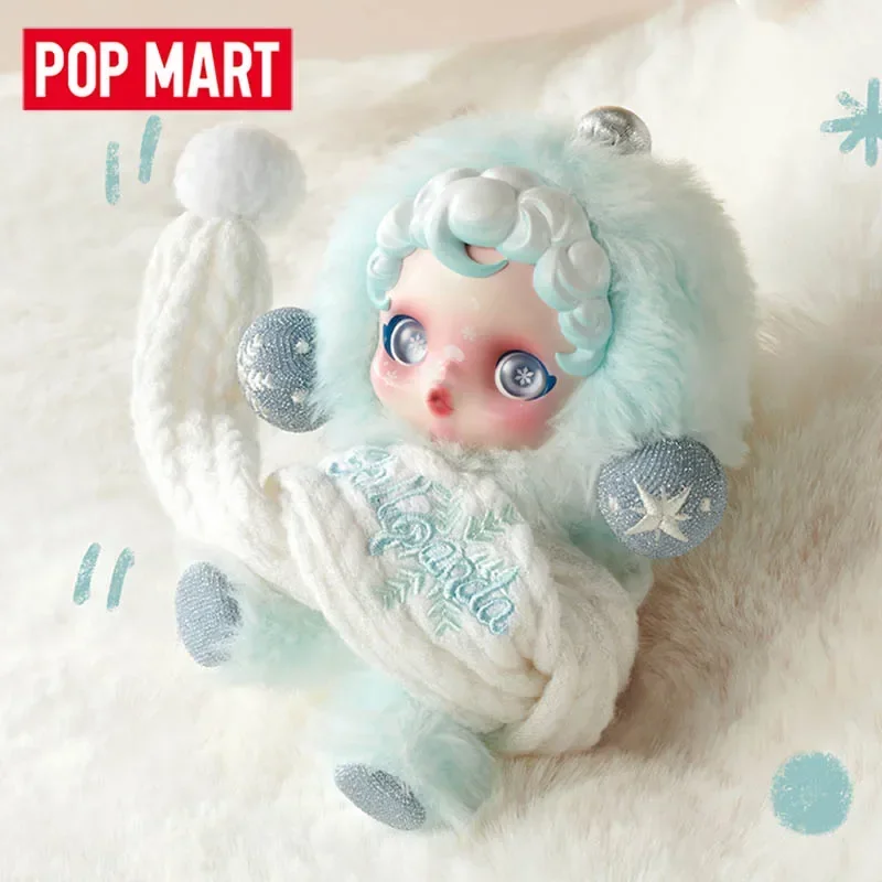 Pop mart crânio panda inverno sinfonia série anime figura de ação acho saco ornamento estatuetas decoração para casa bonecas de mesa modelo meninas