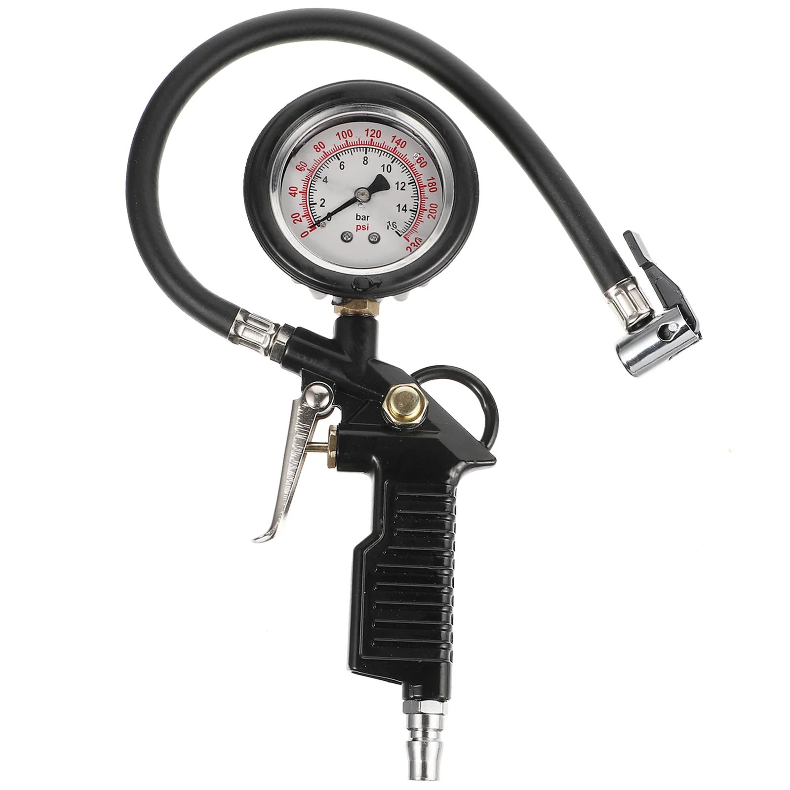 

1pc Car Tire Inflator with Pressure Gauge Air Chunk Compressor Accessory Air Pressure Gauge Digital Tire Gauge