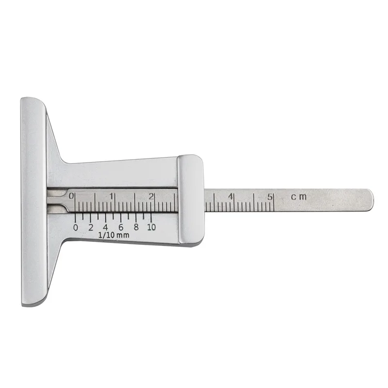 Tire Pattern Vernier Groove Depth Gauge 30mm 50mm 60mm Stainless Steel Measurement Tool Tire Pattern Safety Ruler