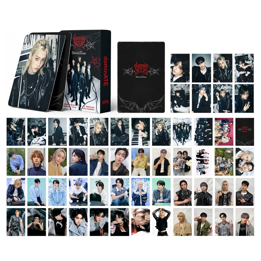 55pcsKPOP Stay ATE Domin Wold Tour Merch Photocard Album Lomo Crads Bangchans Photobook Fan Collection Card Poster Postcard Gift image 3