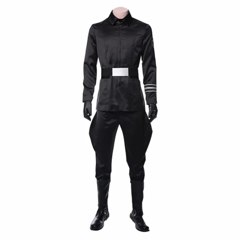 Disfraz de Armitage Hux de Tv Movies Skywalker para hombres adultos, pantalones superiores, capa, cinturón Jedi, disfraces de Carnaval de Halloween