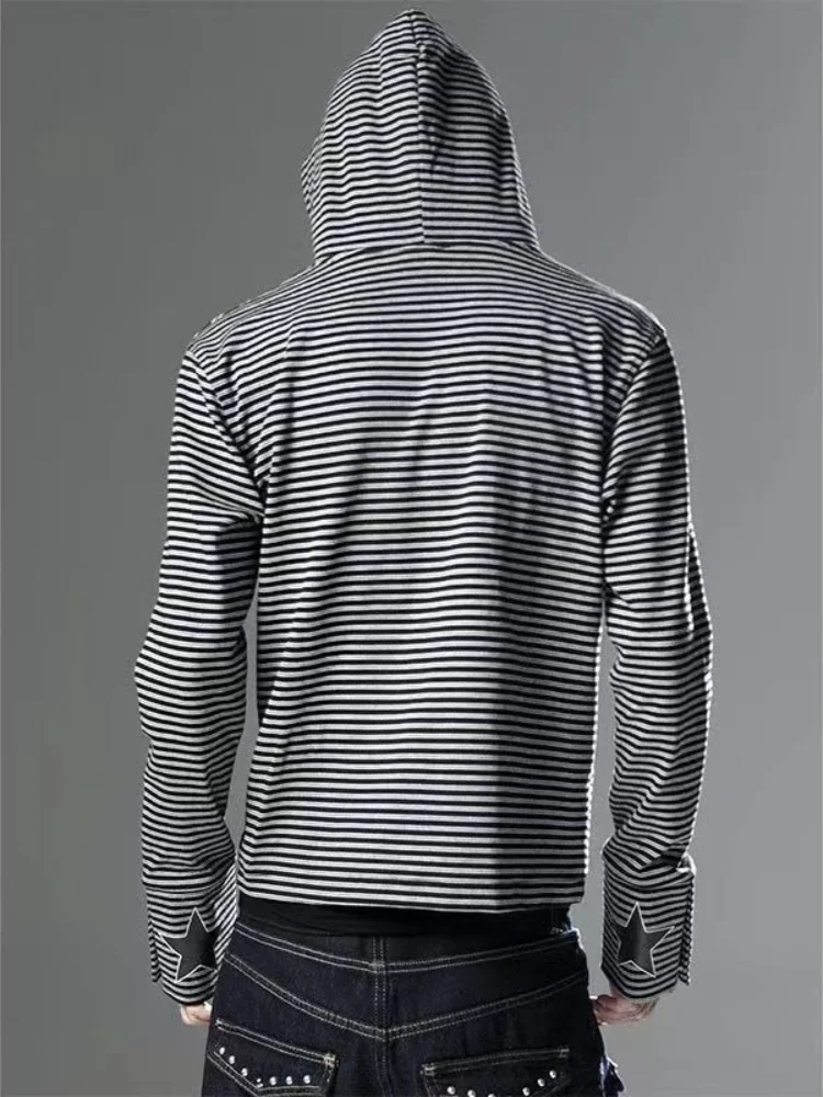 Veste à capuche rayée de style - Vintage Zip Hoodie avis et prix