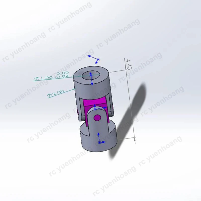 1 مجموعة 2 مللي متر 1.5 مللي متر مايكرو صغير عالمي مشترك رمح المقرنة لنماذج RC الروبوتات ذاتية الصنع باستخدام الحاسب الآلي عزم دوران ثابت نقل النحاس اقتران #2