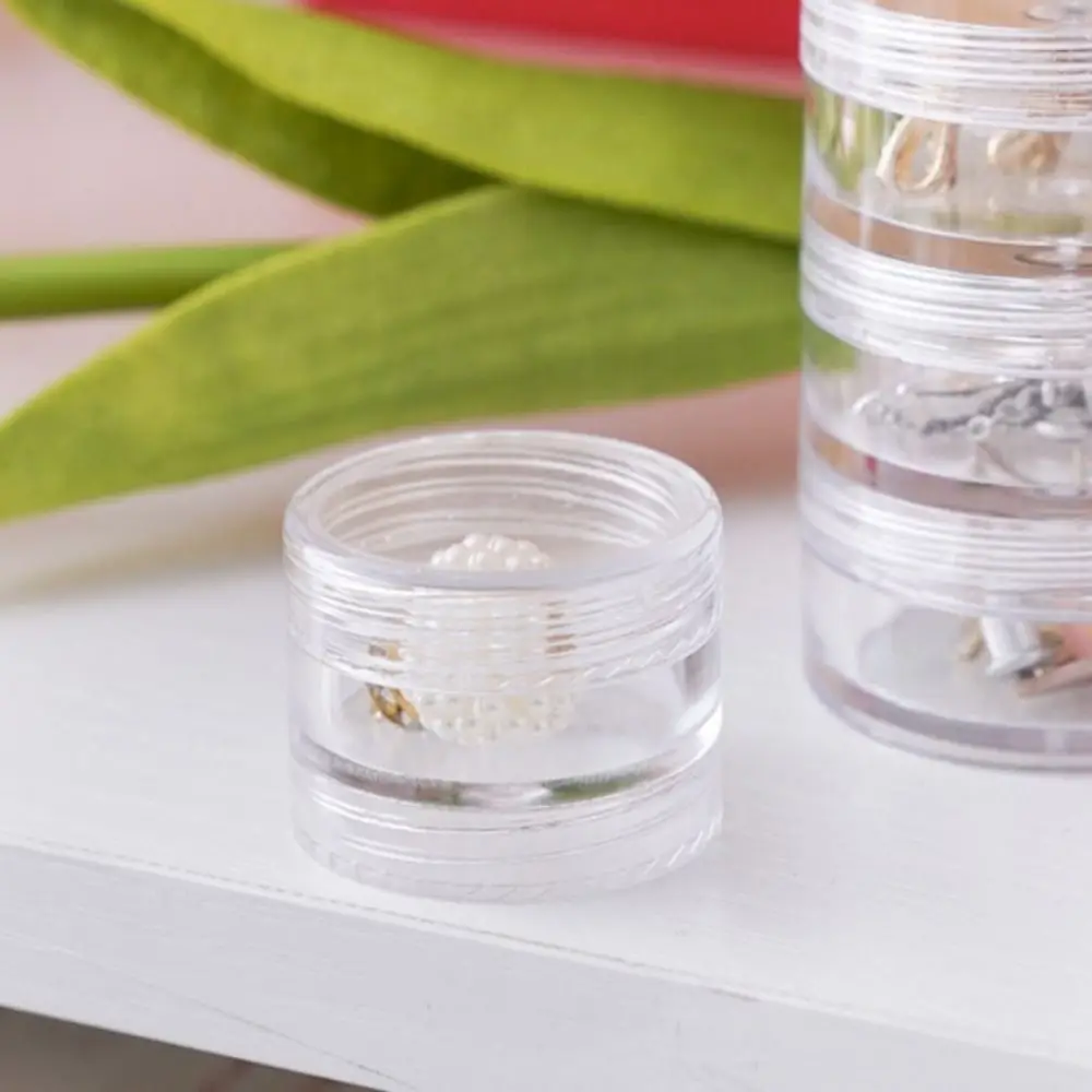 High Quality Multilayer Cosmetics Tray Dust Box Portable Earring Storage Box Earring Ring Transparent Jewelry Stand Holder