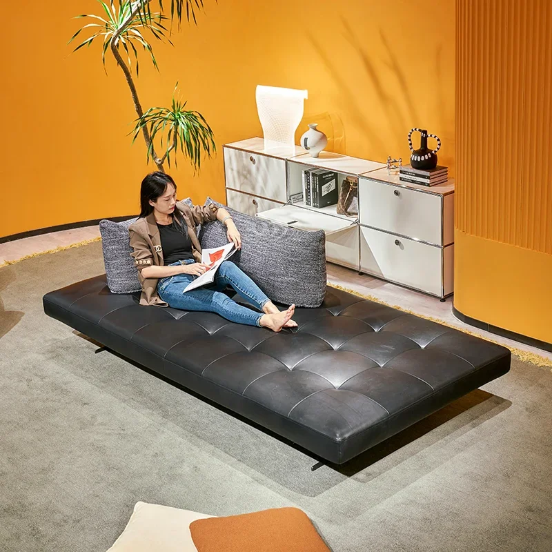 Italian high-end leather, simple and modern, movable backrest two-way Italian style