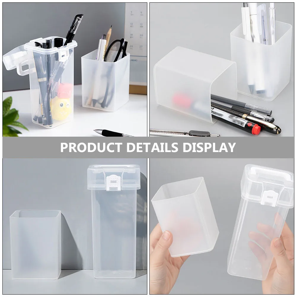 

4pcs Pen Pencil Holder Storage Organizer For Office School Desk Stationery Container Mark Pen Holders Plastic Desktop Box