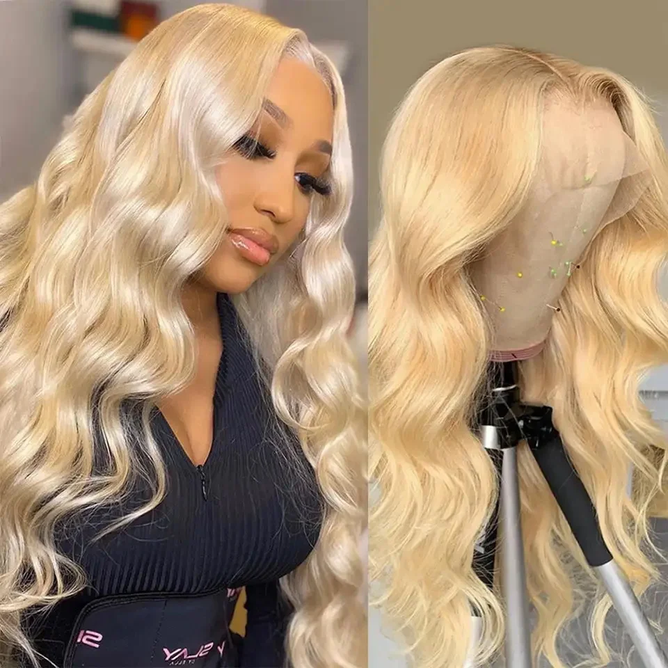 

613 Honey Blonde Color Wig Body Wave 13x6 Hd Transparent Lace Frontal Human Hair 13x4 Lace Front Wigs For Women Brazilian On Sal