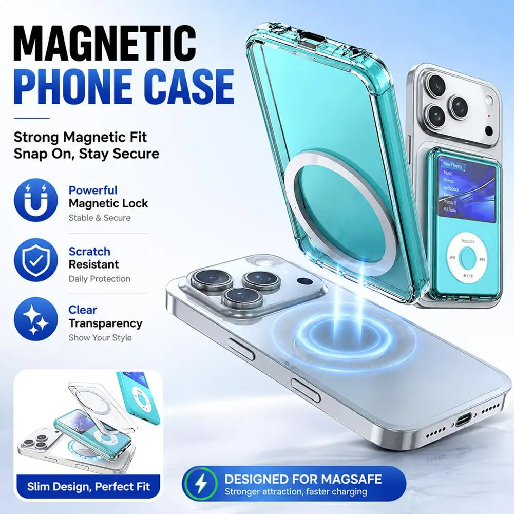 For INNIOASIS Y1 Case Magnetic TPU Support Magsafe Ultra Thin Transparent Soft Shell Anti Shock MP3 Player Protective Cover Skin
