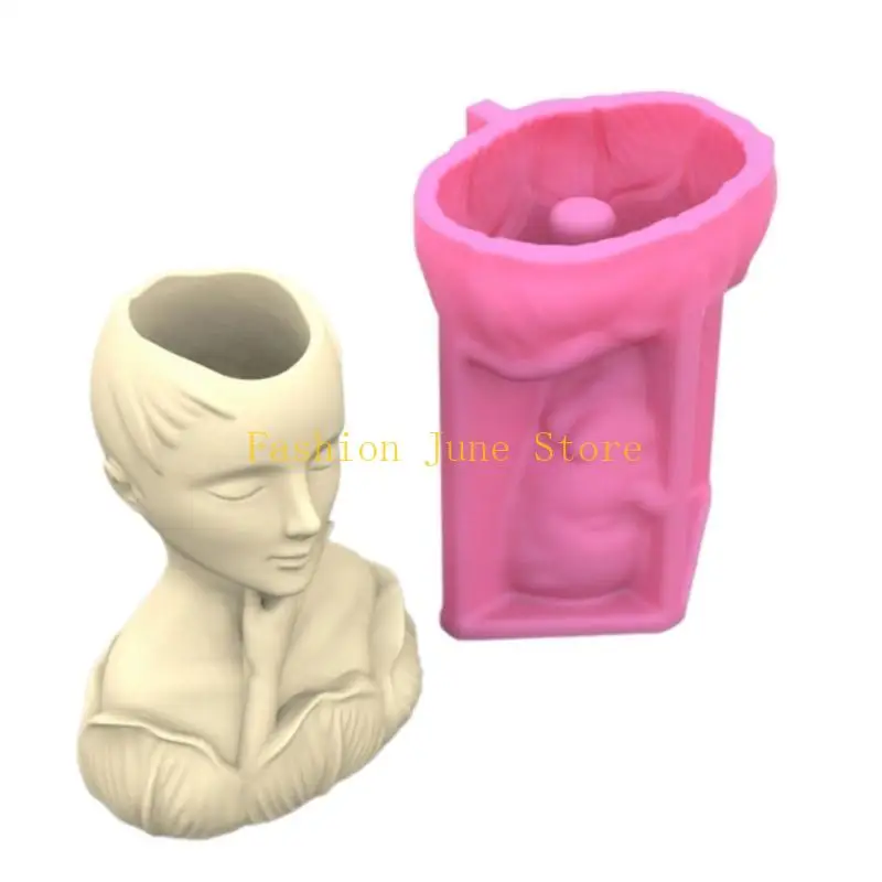 

N5KA портретное растение форма для цветочного горшка в форме человека силиконовые формы для суккулентов плантатор формы из смолы