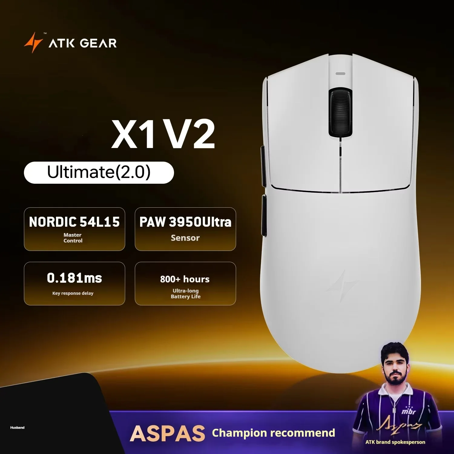 new] Atk X1 V2 Extreme(2.0) Mouse Wireless PAW3950Ultra