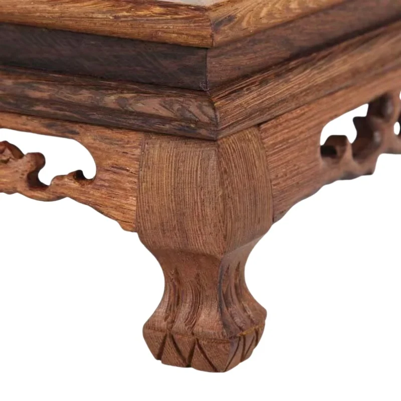 

Миниатюрный стол из цельного дерева, фигурки для рукоделия, ваза, подставка для цветов, чайные сервизы, пьедестал, бонсай, декоративная полка для растений