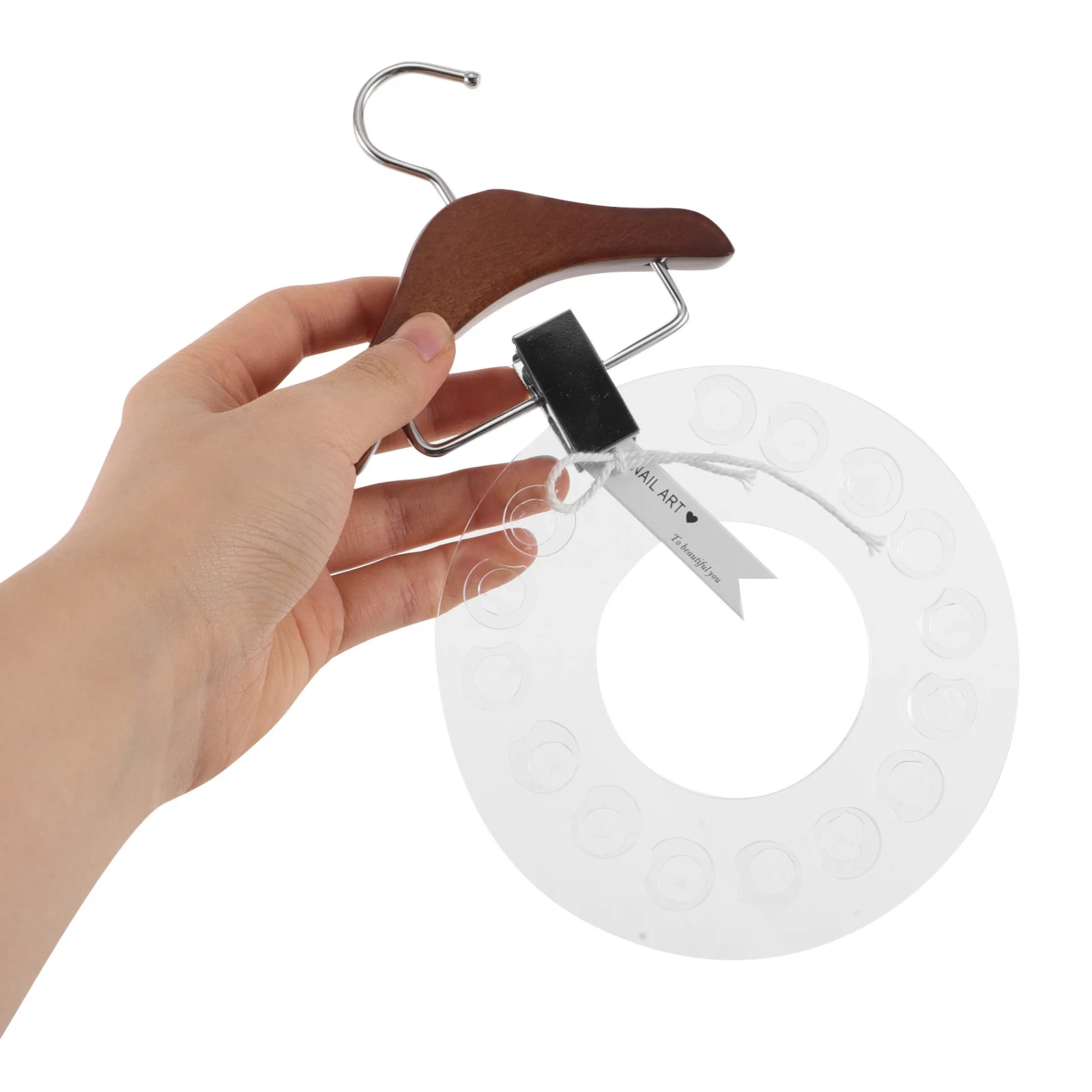 

1Set Round Acrylic Nail Display Board Sturdy Transparent Manicure Color Board Nail Tips Stand for Salon Use Sample Display Stand