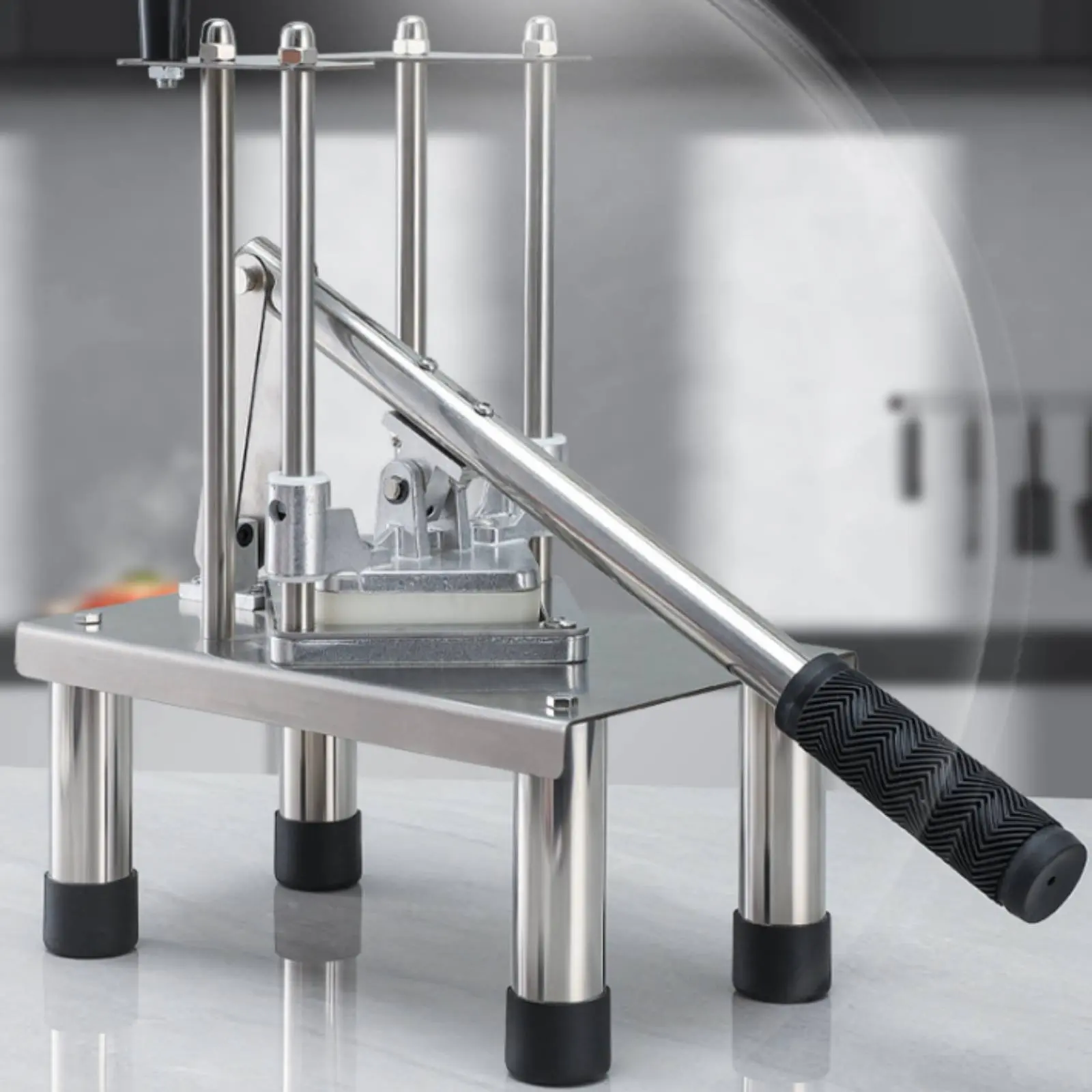 

Potato Stick Cutter Sturdy Duty Manual Potato Cutter Upright Vegetable Cutter Non-Slip Base Vegetable Strip Cutter Easy to Clean