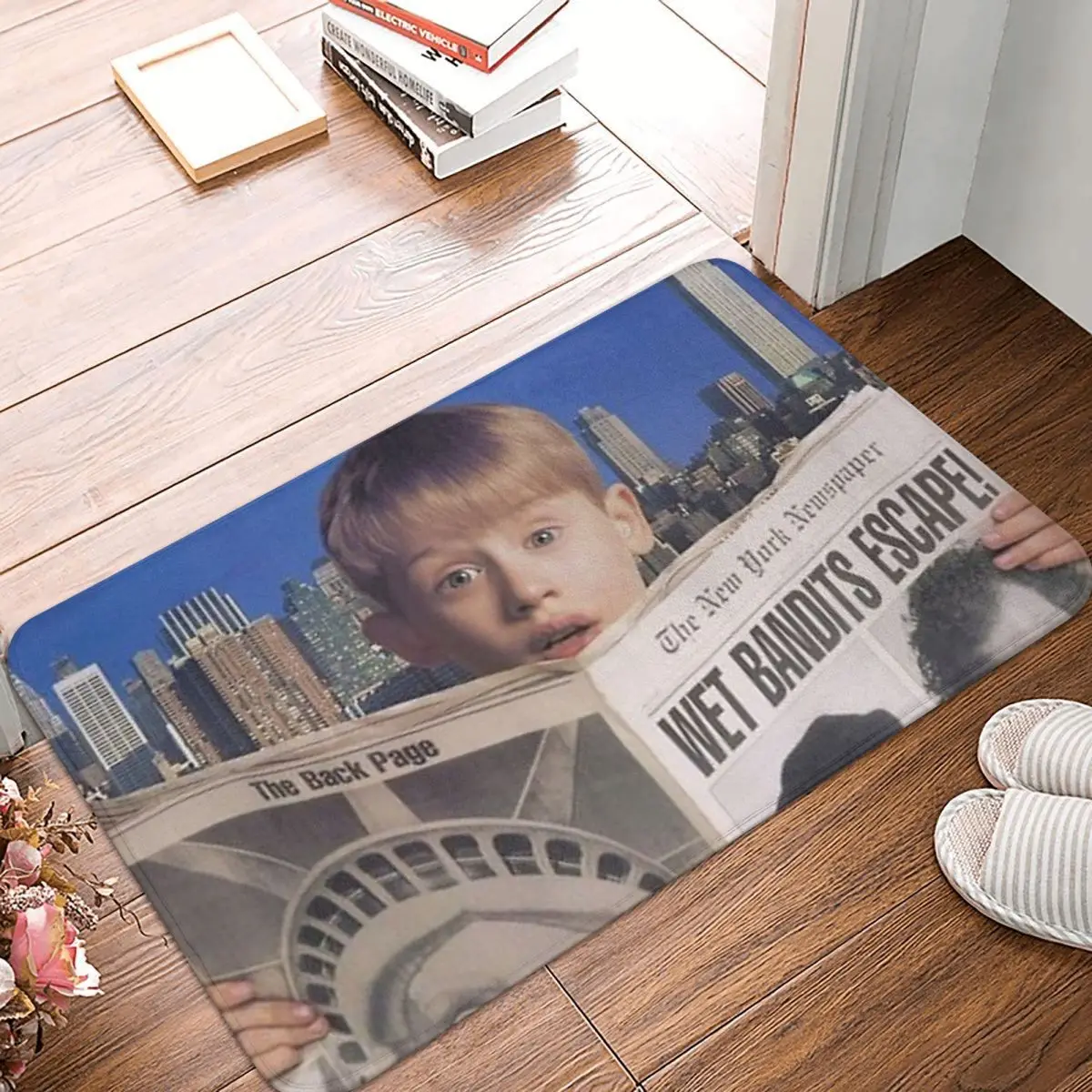 Home Alone Bedroom Mat Wet Bandits Escape Doormat Flannel Carpet Balcony Rug Home Decor