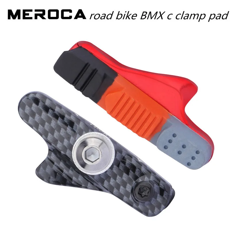 Road bike brake shoes C clamp pad BMX brake aluminium rim brake for brompton road bike c clip brake replace pad