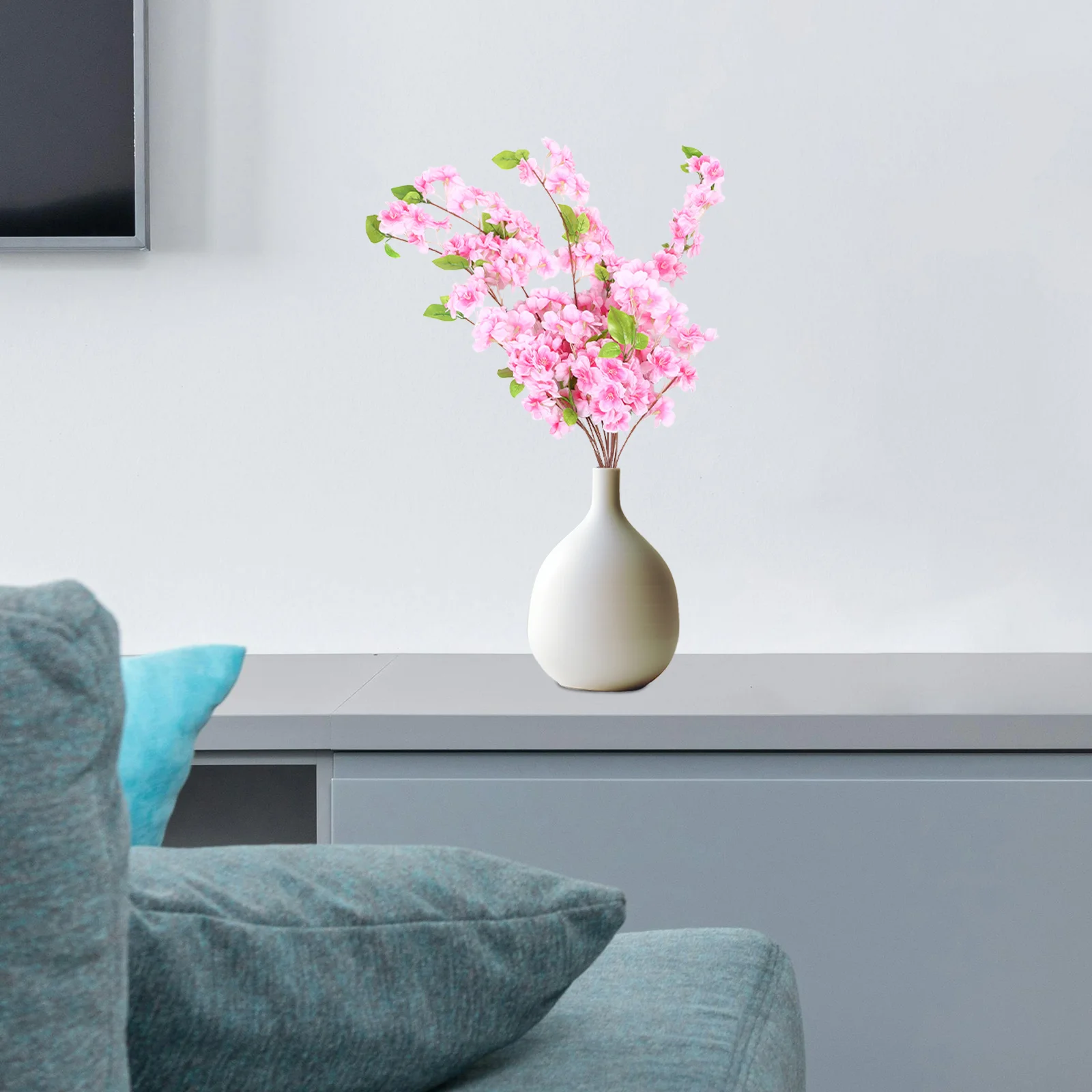 

Artificial Cherry Blossom Branches Lifelike Silk Flowers Home Decorations Wedding Arch Floral Party Wall Vines for Room Decor