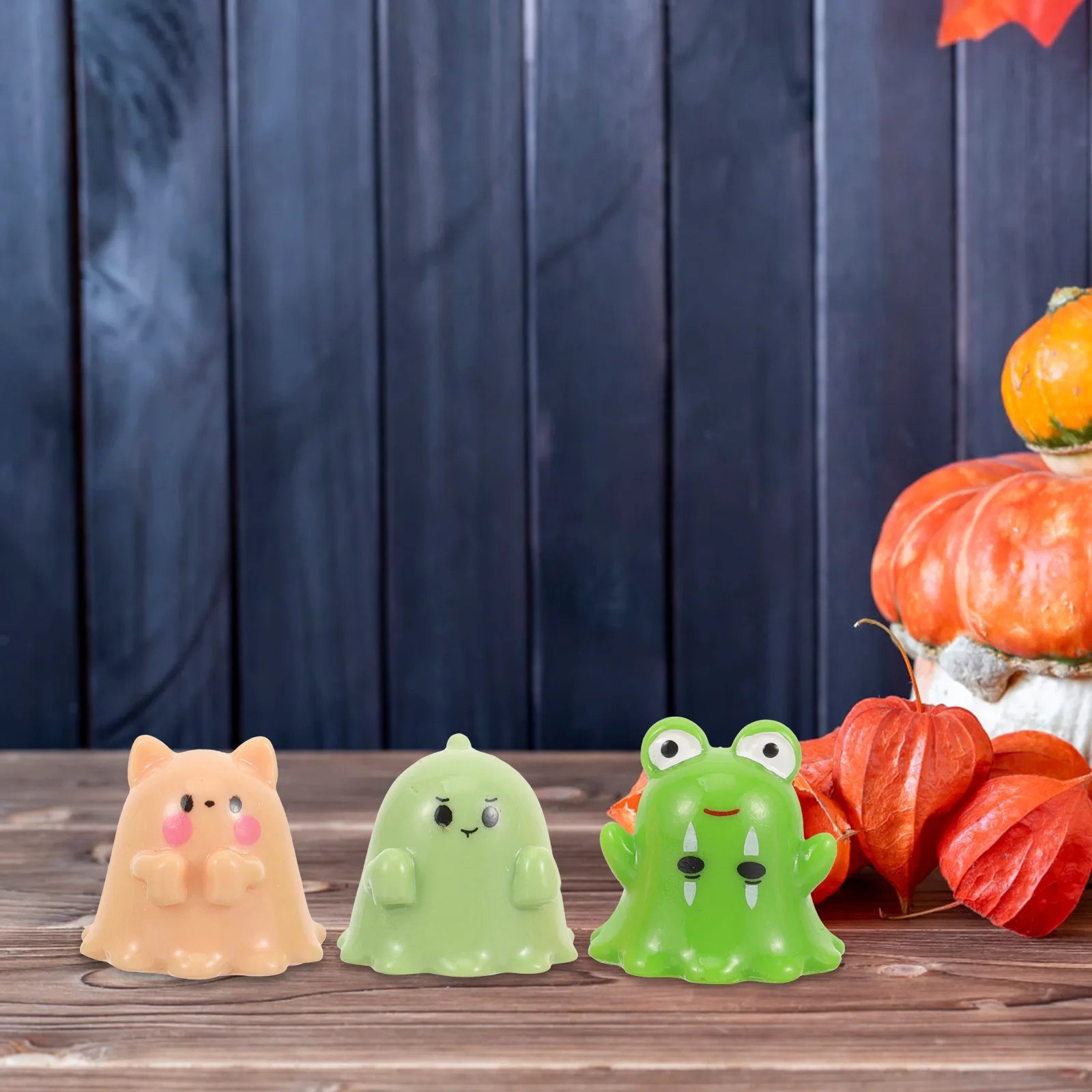 

6pcs Mini Animal Figurines Halloween Theme Resin Craft Tiny Statues Micro Landscape Garden Decor Cake Car Decoration