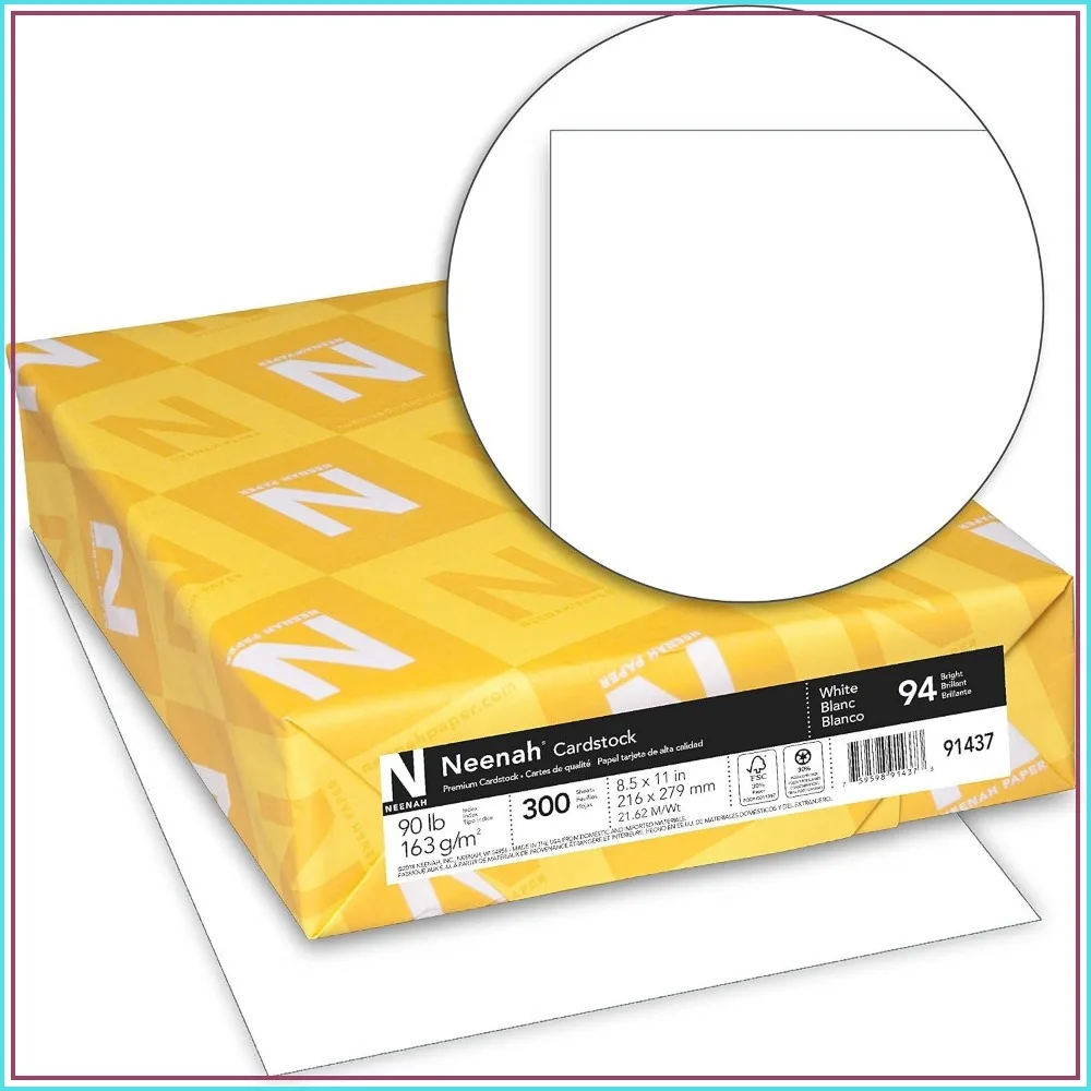 Premium 90 lb White Index Cardstock for Printing