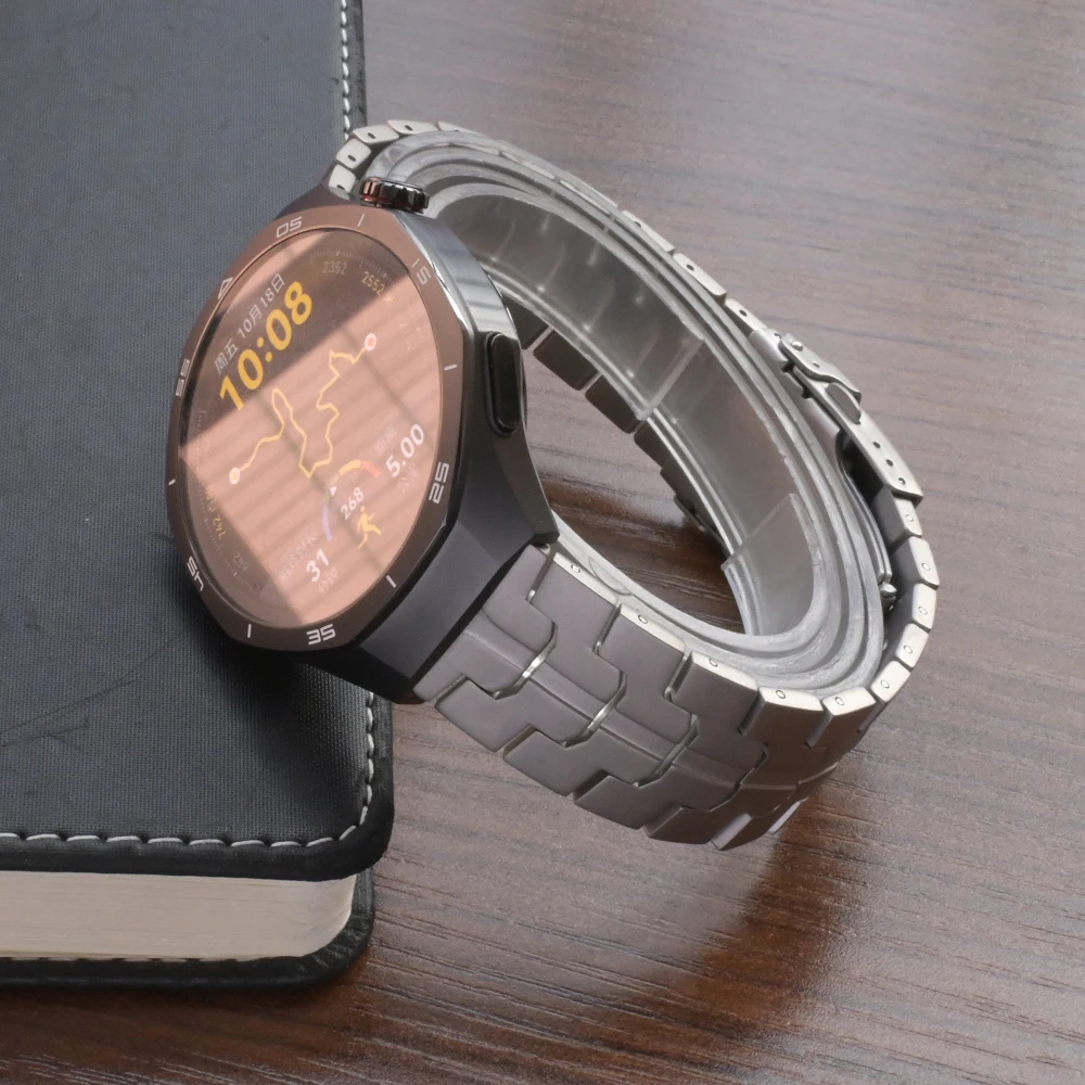 22mm Titanium Band for Huawei Watch GT 5 Pro Oneplus Watch 2 2R Titanium Orange 20mm Strap for Garmin Active 6 Amazfit Active 2