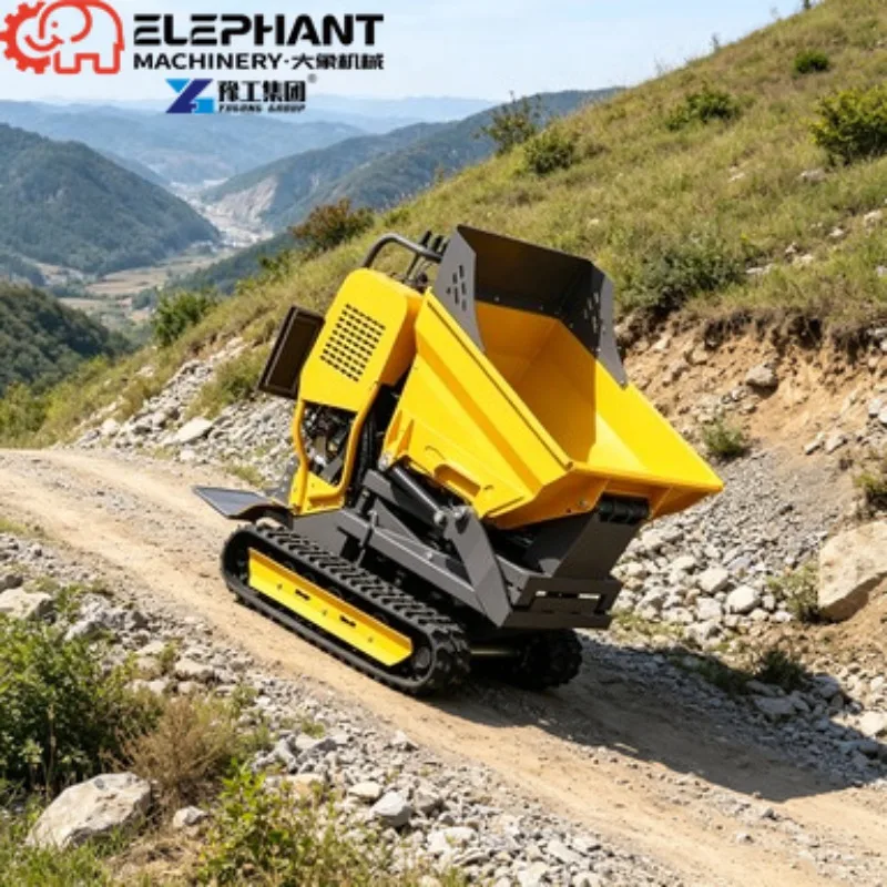 Hot Sale Mini Dumper 500kg Diesel Crawler Dump Truck Hydraulic Mini Transporter For Construction Material Carrying