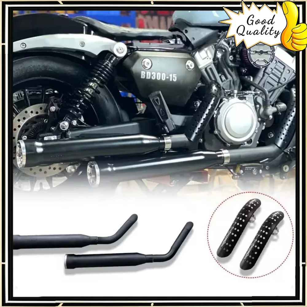 

Good Quality FOR BENDA Chinchilla 300 modified exhaust pipe Benda BD300 modified Harley Cobra exhaust pipe