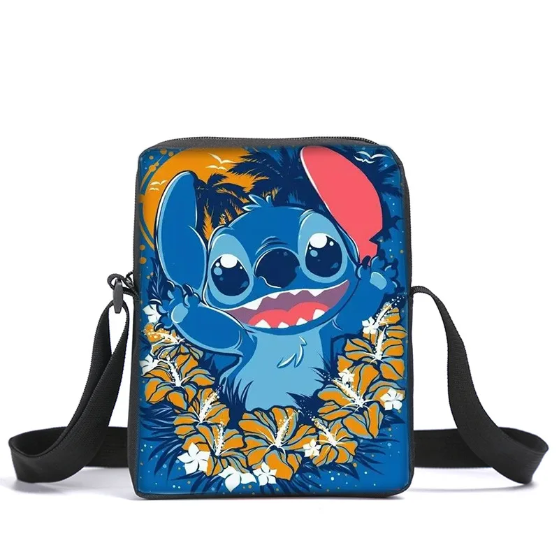 MINISO Stitch Crossbody Bag Cartoon Shoulder Bag for Primary School Students Around Cartoon Boys and Girls Slung Bag TutorialBag