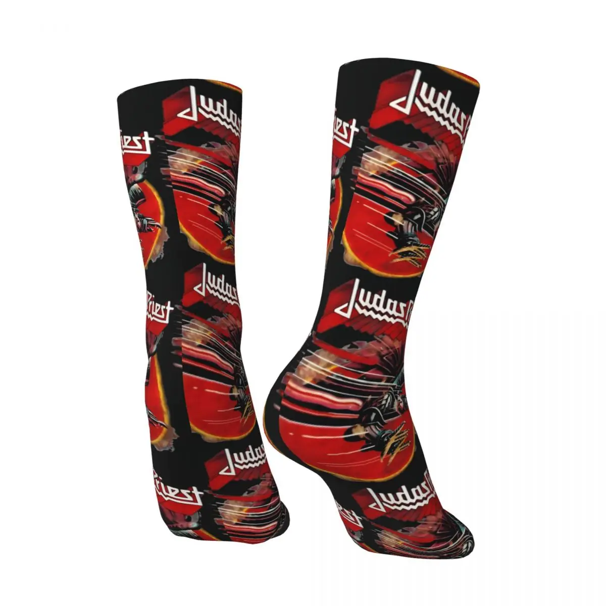 Judas Priest Band Hip Hop Socks Trendy Stockings Men\'s Medium Soft Running Sports Socks Winter Graphic Anti-Slip Socks