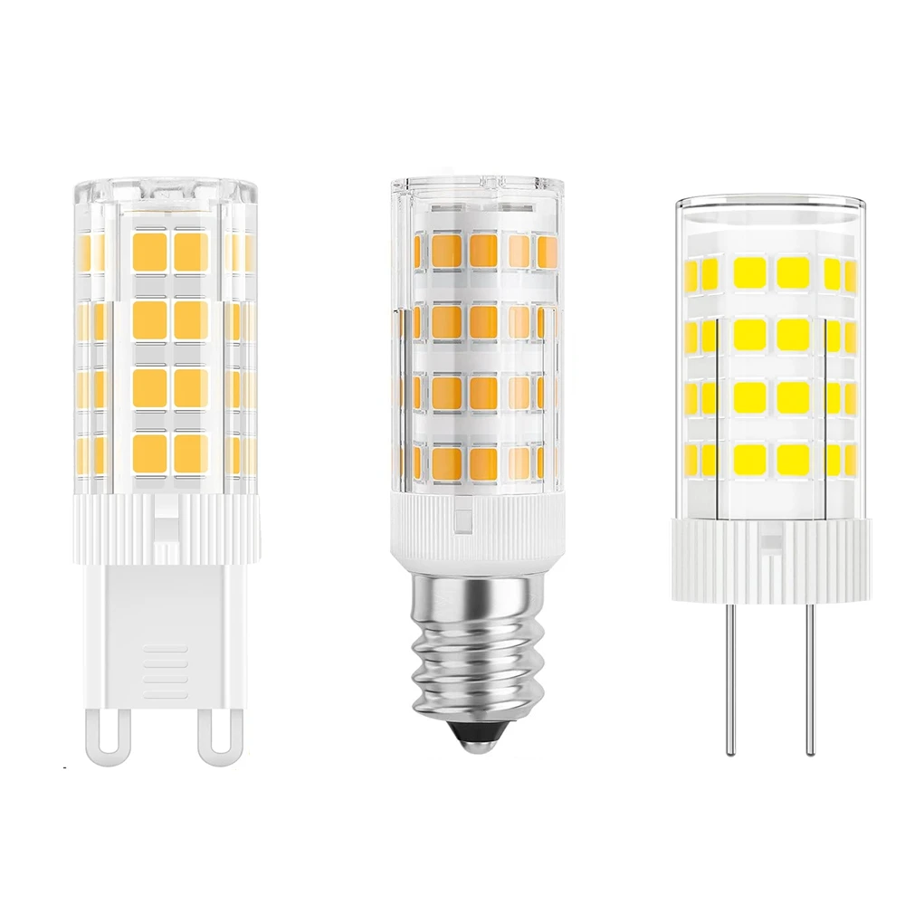 

2PCS G4 G9 5W E14 E12 LED Lamp Corn Light Ceramic Brightness Spotlight Equivalent 40W Incandescent Bulb for Chandelier Lighting
