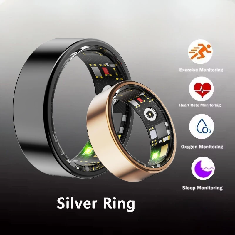 

Wearable For Xiaomi Smart Ring Titanium Steel Shell Sport Fitness Health Sleep Heart Rate Blood Oxygen smartring 5ATM Waterproof