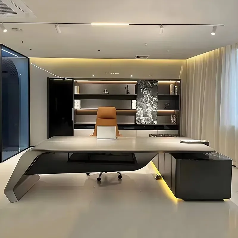 E21Executive Desk And Chair Set - Ideal For Managers, Executives, And Presidents