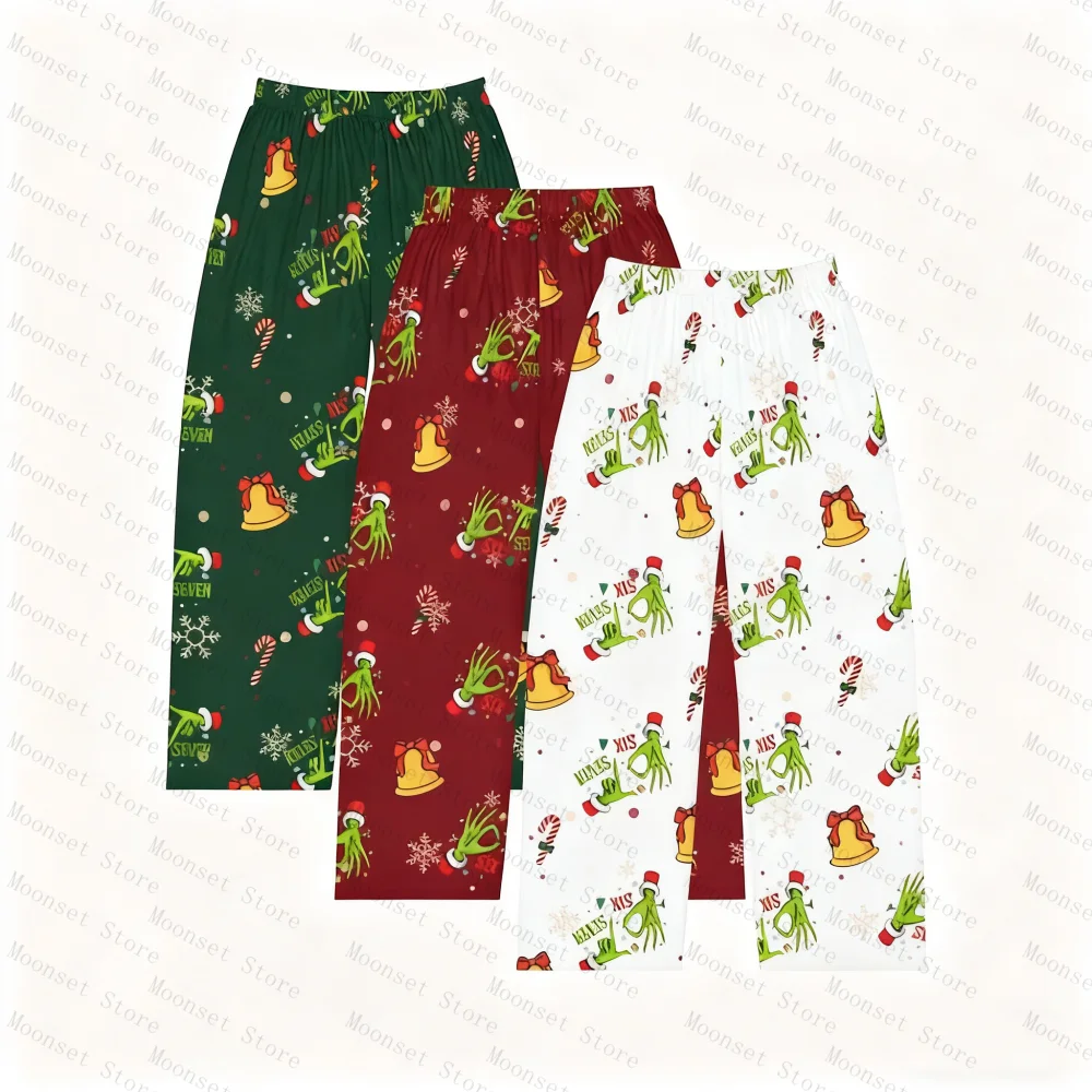 

Забавные рождественские пижамные штаны Six Seven 6 7, забавные штаны, семейные пижамы с мемами, рождественский подарок, веселые спальные штаны