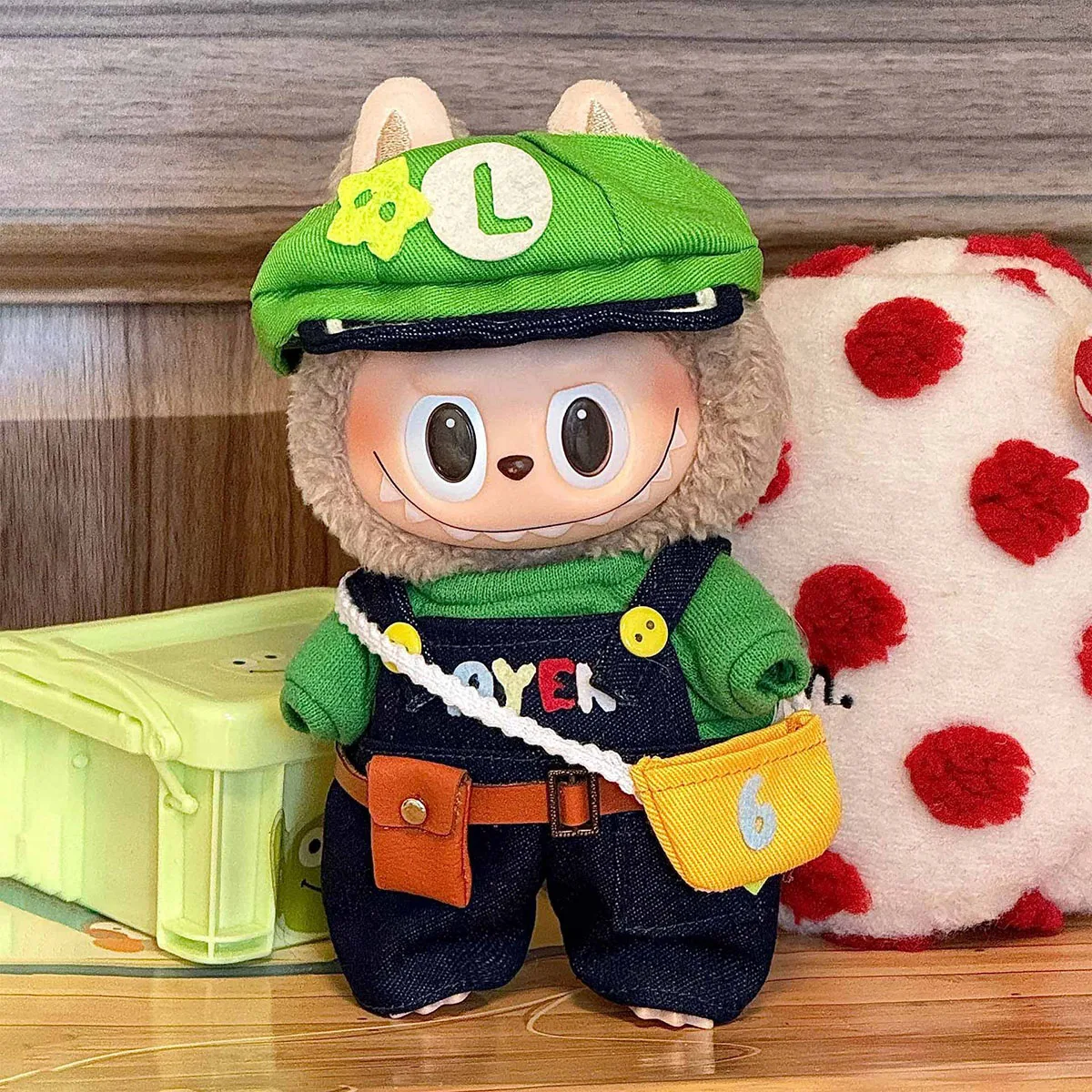 Simpatici accessori per vestiti per bambole in peluche per Labubu V2 V1 Set di abiti da festa Regali per abiti da elfo piccolo