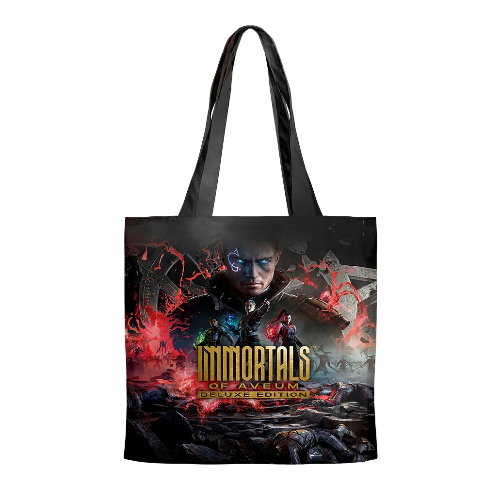 Immortals of Aveum 2023 Novo Jogo Saco Sacos De Compras Reutilizáveis Shoulder Shopper Bags Bolsa Casual