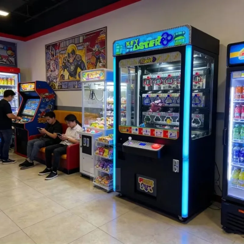 Custom Coin Operated Crane Game Push Key Master Steel Toy Game Machine Amusement Game For Sale