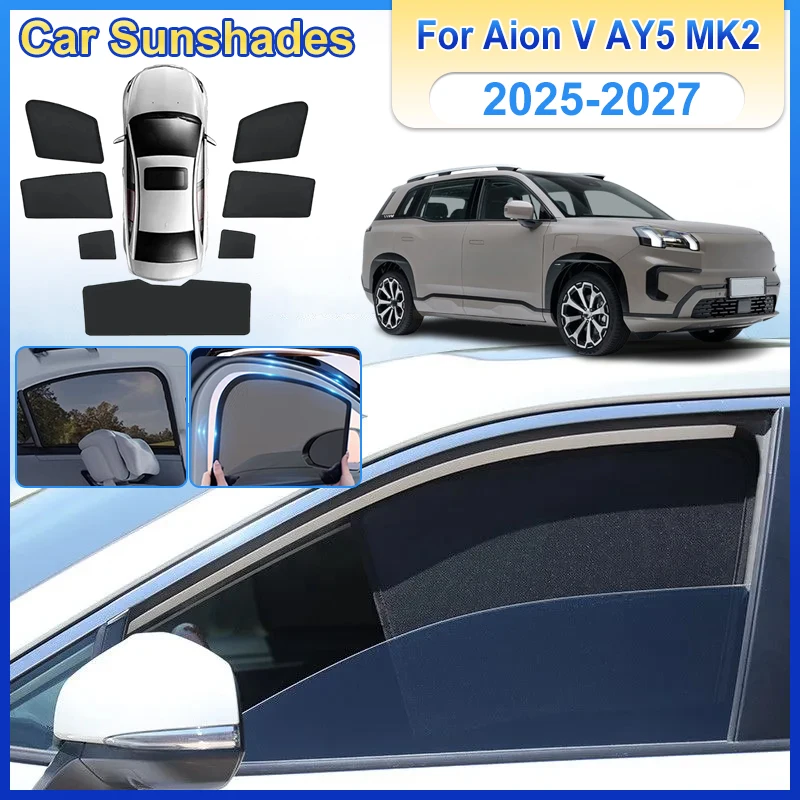 

Sun Shades For Aion V 2026 Accessories MK2 2025 2027 Sunshades Heat Insulation Window Curtains Mesh Windshield Visors Auto Parts