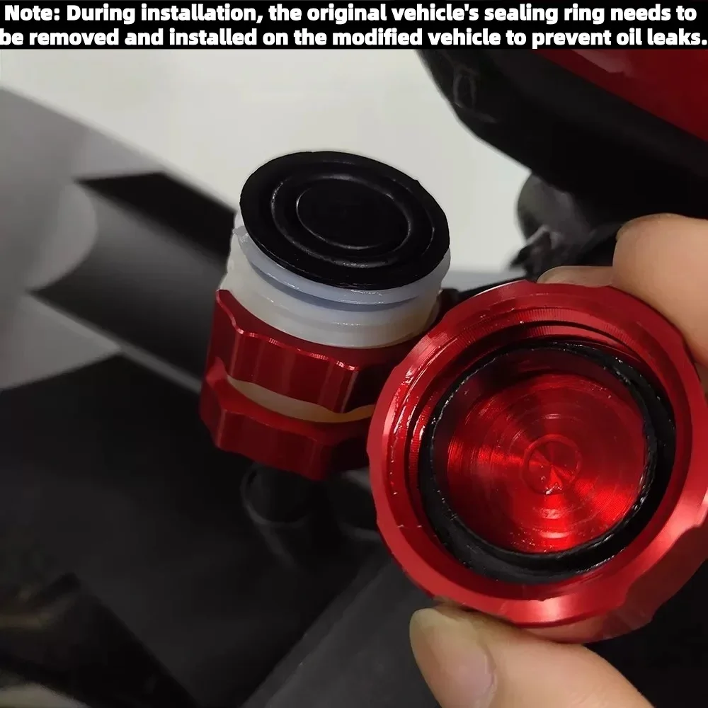 【Precise Fit】Aluminum alloy rear brake fluid reservoir cap, front brake fluid reservoir protector for QJMOTOR SRK921RR.