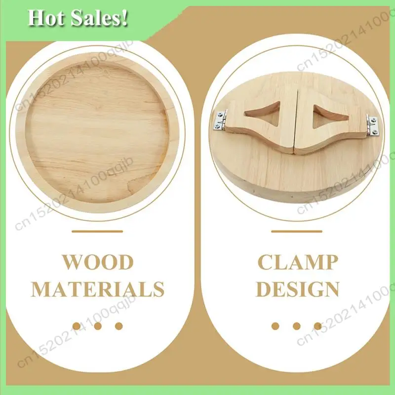 -FDDT 2X Round Foldable Wooden Sofa Clip On Side Table For Wide Couches Arm,Armrest Table For Eating/Drinks/Snacks/Remote