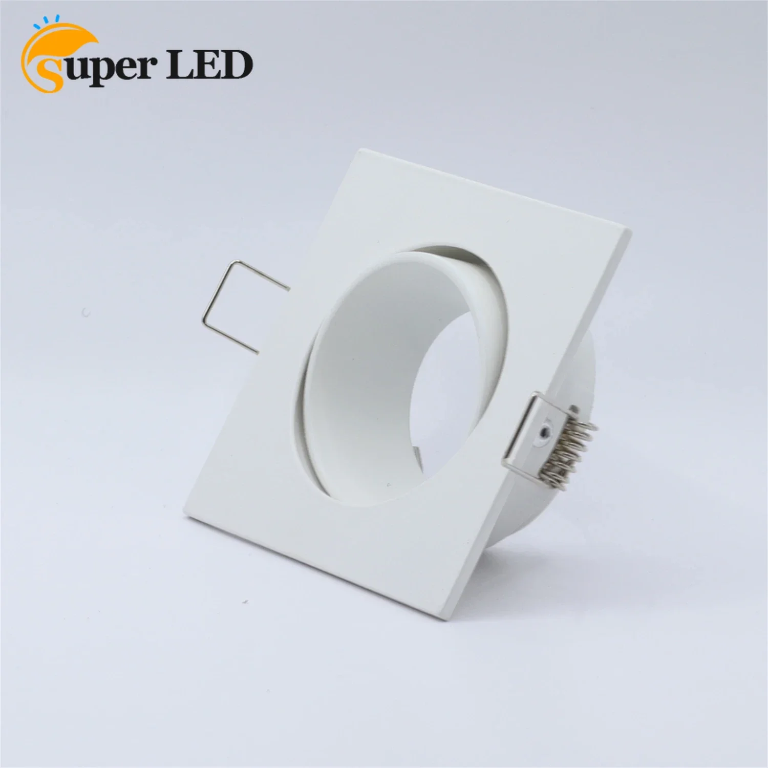 LED Ceiling Downlights Frame Recessed Round Rotatable Gu10 MR16  Lamps Holder Double Ring LED Socket Base Spot Bracket Fitting