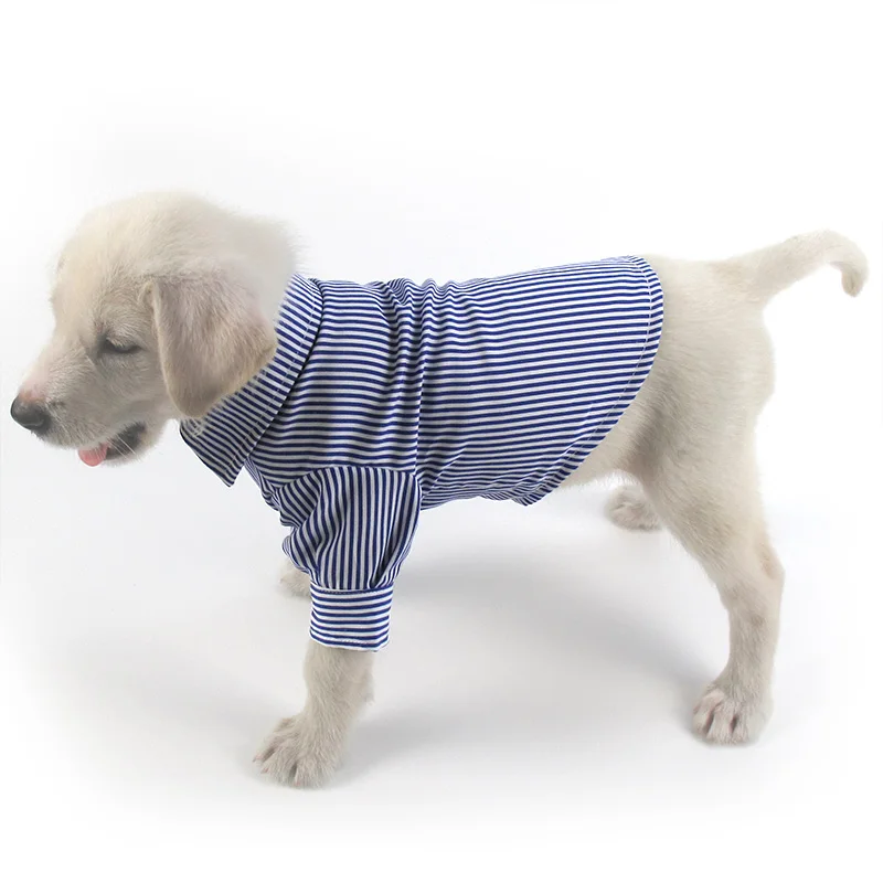 

WANGUPET 2017 New stripe Dog Shirt Brand Leisure Clothing Fashion Social Casual Pet Shirt Slim Fit Long-Sleeve Dog Shirts